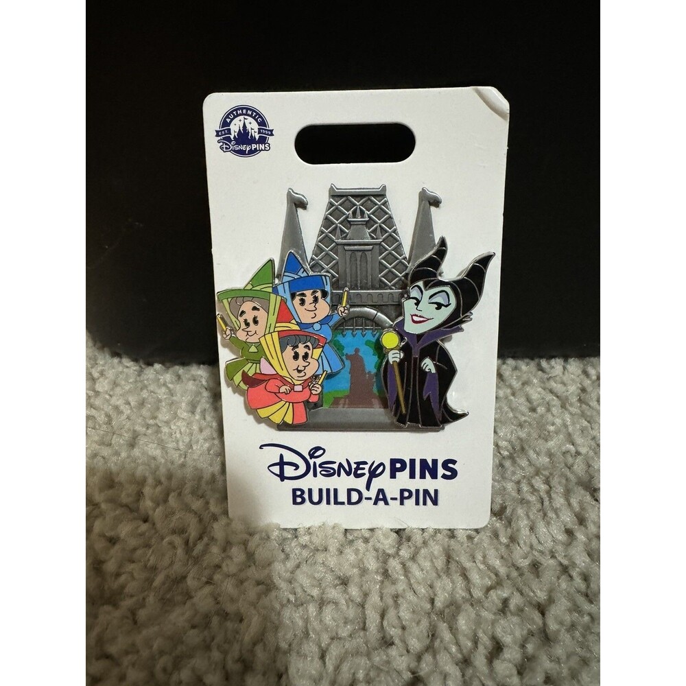 Disney Parks 2024 Build -A-Pin SLEEPING BEAUTY MALEFICENT & 3 FAIRIES Pin